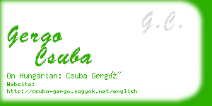 gergo csuba business card